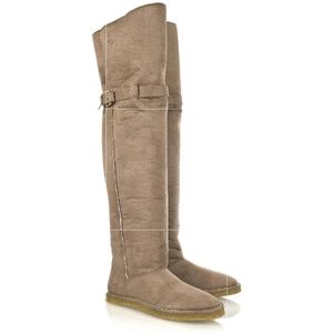Stella McCartney Tan Over the Knee Boots
